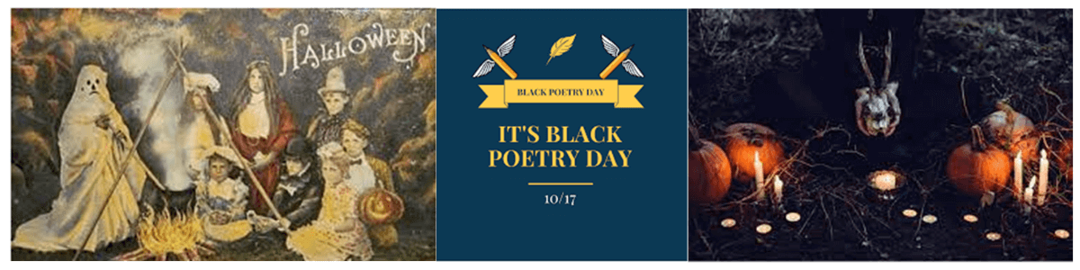 black poetry banner